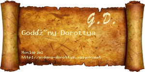 Godány Dorottya névjegykártya